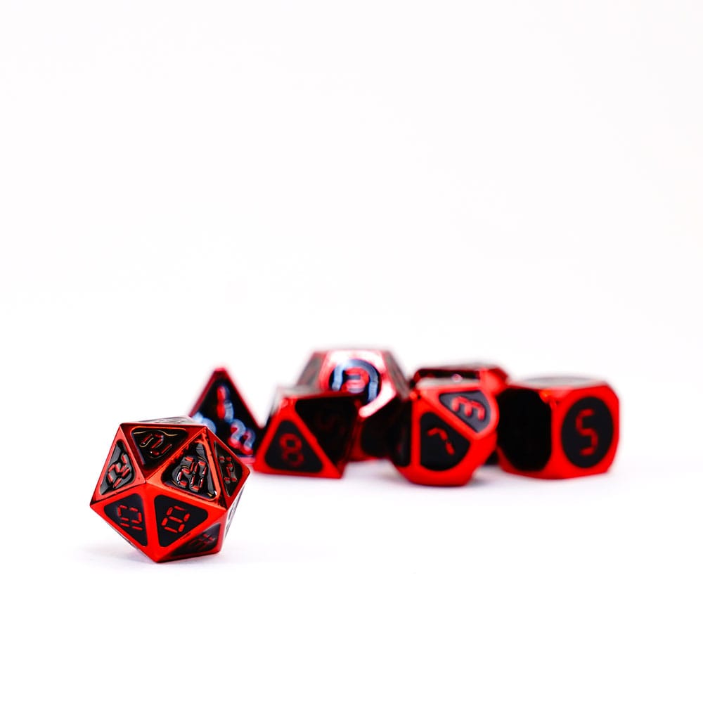FanRoll Dice Set Red with Black Enamel (7) - Image 5
