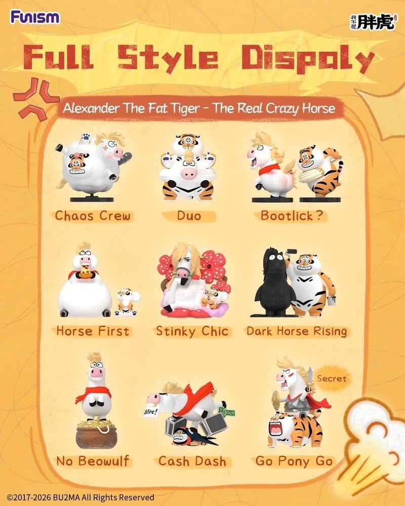 Alexander The Fat TigerBlind Box Mini Figures The Real Crazy Horse Display (8) - Image 9