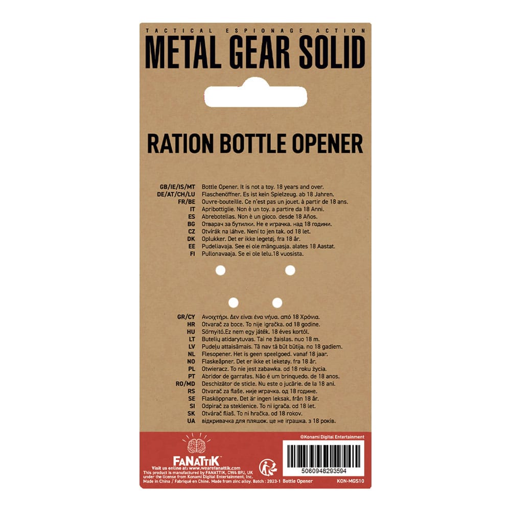 Metal Gear Solid Bottle Opener Solid Ration 8 cm - Image 2