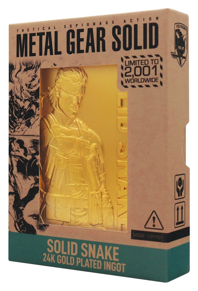 Metal Gear Solid 2 Ingot Snake 24k Gold Plated Limited Edition - Image 2