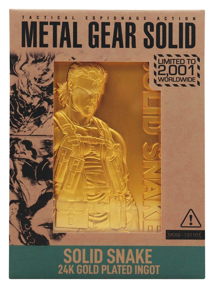 Metal Gear Solid 2 Ingot Snake 24k Gold Plated Limited Edition - Image 4