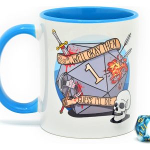 Glassstaff Gift Set Mug & Dice D20 Guess I'll Die