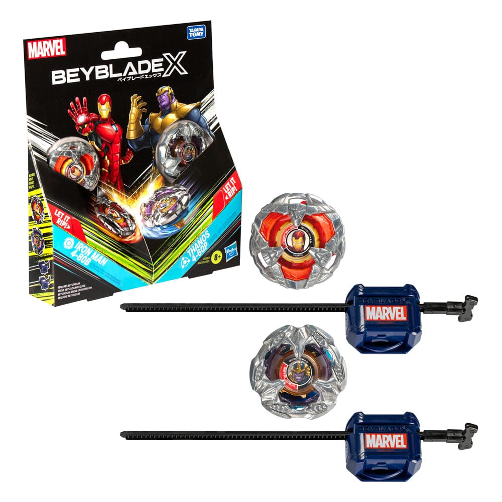 Beyblade X Marvel Collab Iron Man 4-80B vs. Thanos 4-60P - Image 3