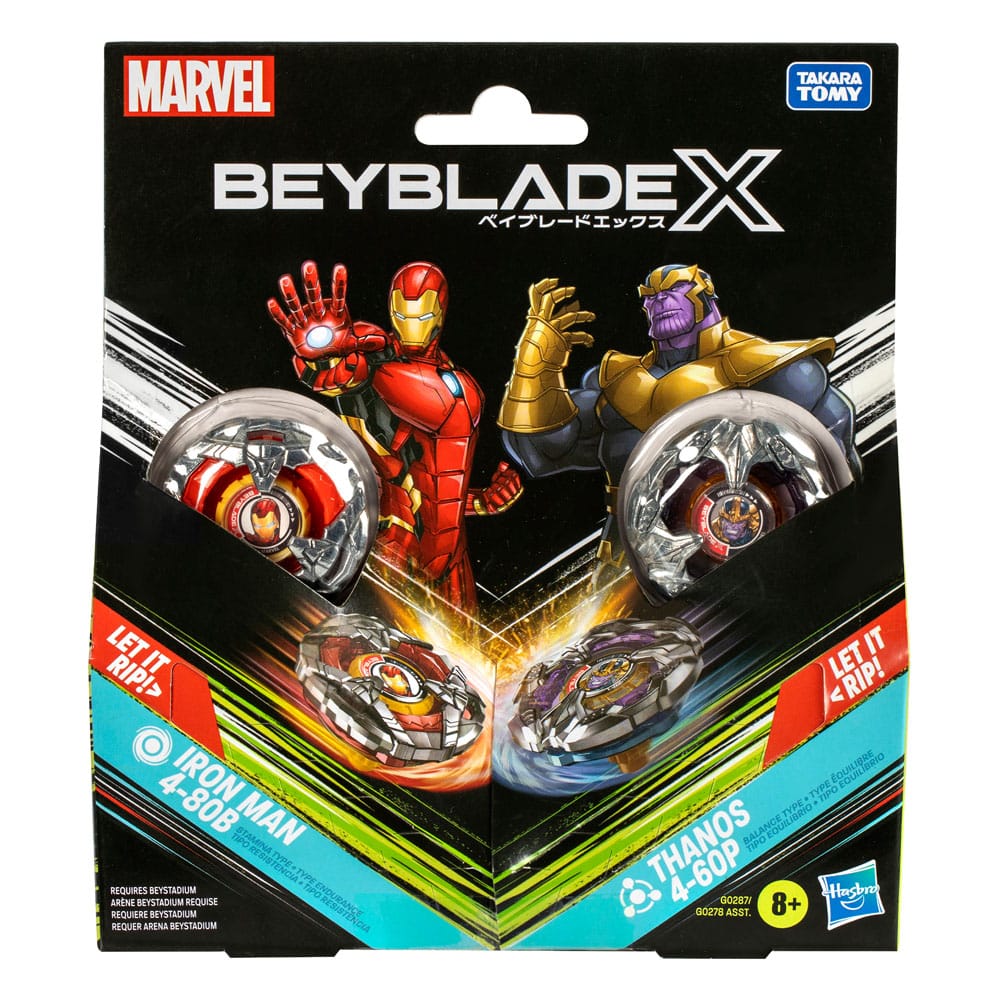 Beyblade X Marvel Collab Iron Man 4-80B vs. Thanos 4-60P - Image 5