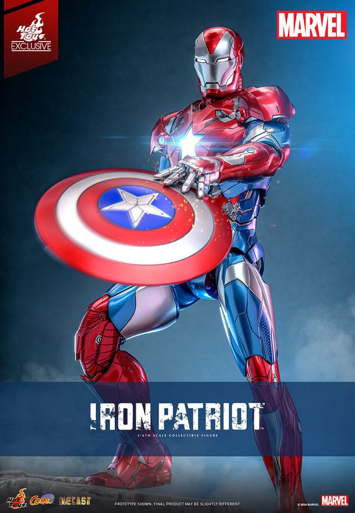 Marvel Comic Diecast Masterpiece Action Figure 1/6 Iron Patriot Hot Toys Exclusive 32 cm - Image 2