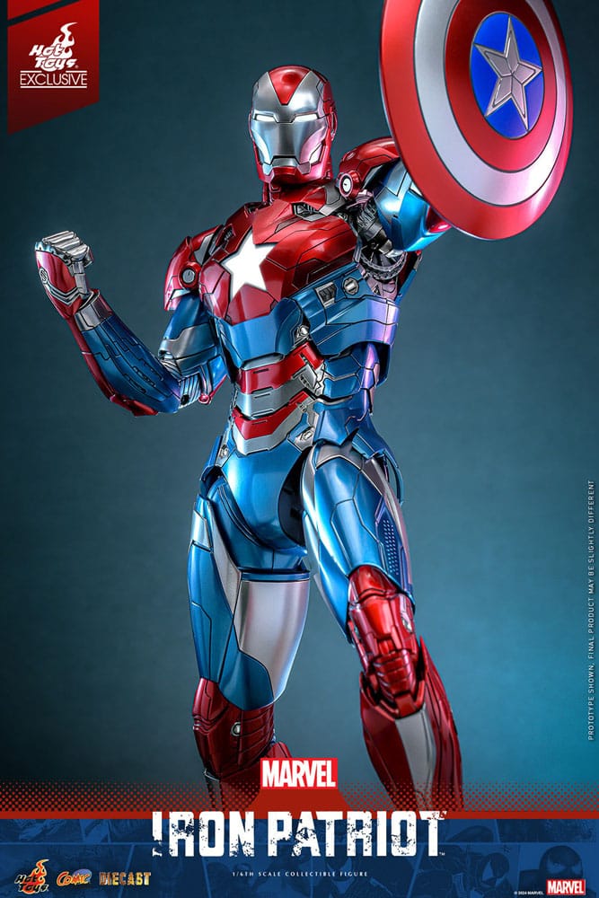 Marvel Comic Diecast Masterpiece Action Figure 1/6 Iron Patriot Hot Toys Exclusive 32 cm - Image 4