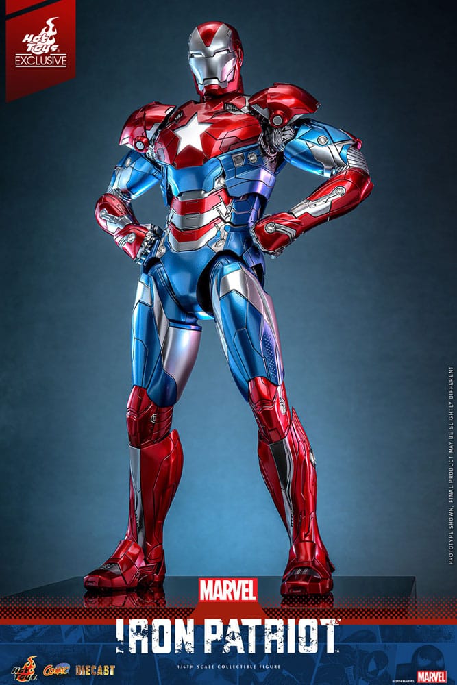 Marvel Comic Diecast Masterpiece Action Figure 1/6 Iron Patriot Hot Toys Exclusive 32 cm - Image 5