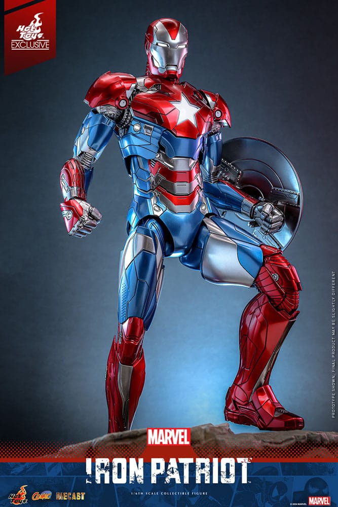Marvel Comic Diecast Masterpiece Action Figure 1/6 Iron Patriot Hot Toys Exclusive 32 cm - Image 7