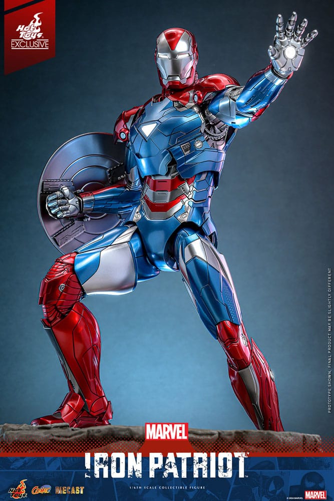 Marvel Comic Diecast Masterpiece Action Figure 1/6 Iron Patriot Hot Toys Exclusive 32 cm - Image 8