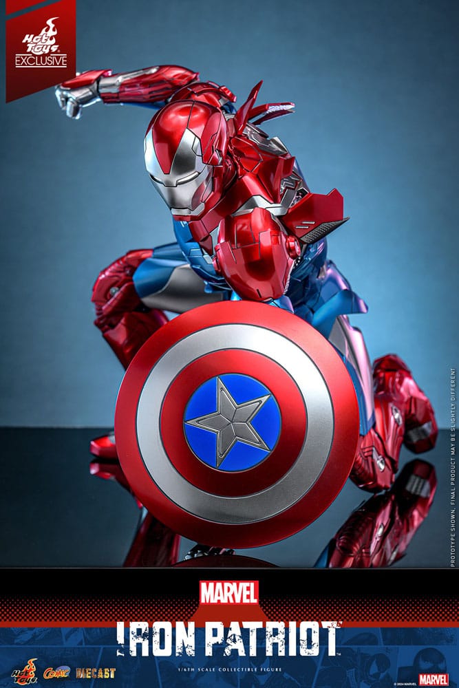 Marvel Comic Diecast Masterpiece Action Figure 1/6 Iron Patriot Hot Toys Exclusive 32 cm - Image 10