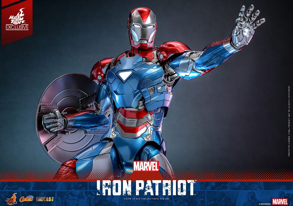 Marvel Comic Diecast Masterpiece Action Figure 1/6 Iron Patriot Hot Toys Exclusive 32 cm - Image 12