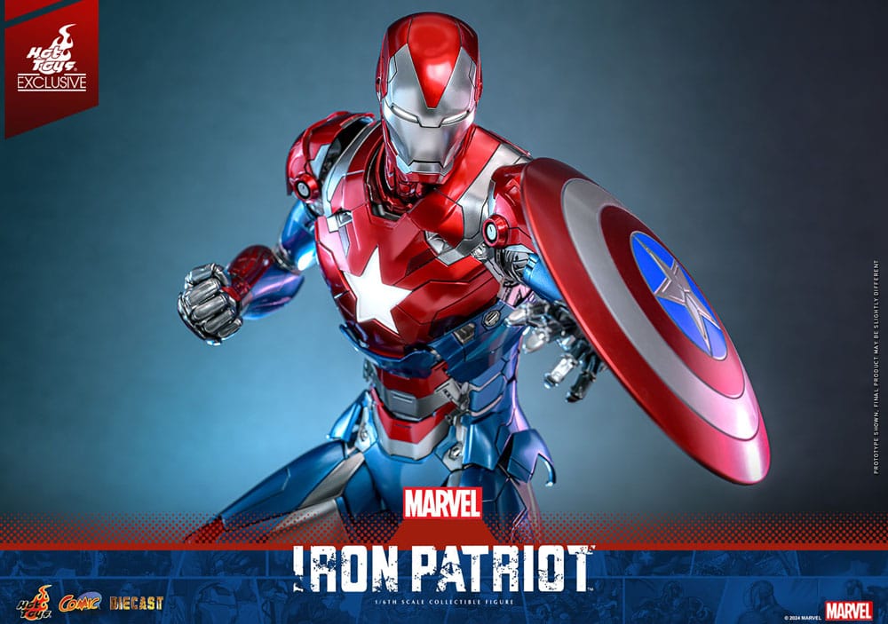 Marvel Comic Diecast Masterpiece Action Figure 1/6 Iron Patriot Hot Toys Exclusive 32 cm - Image 13