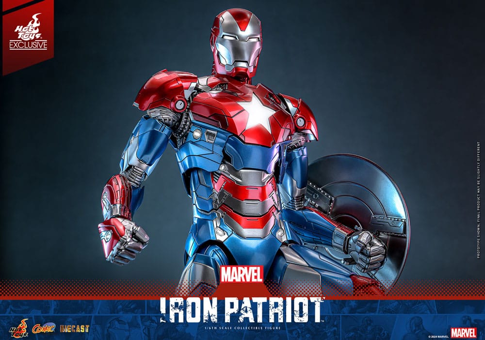 Marvel Comic Diecast Masterpiece Action Figure 1/6 Iron Patriot Hot Toys Exclusive 32 cm - Image 14