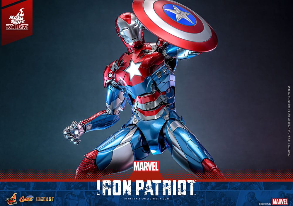 Marvel Comic Diecast Masterpiece Action Figure 1/6 Iron Patriot Hot Toys Exclusive 32 cm - Image 15