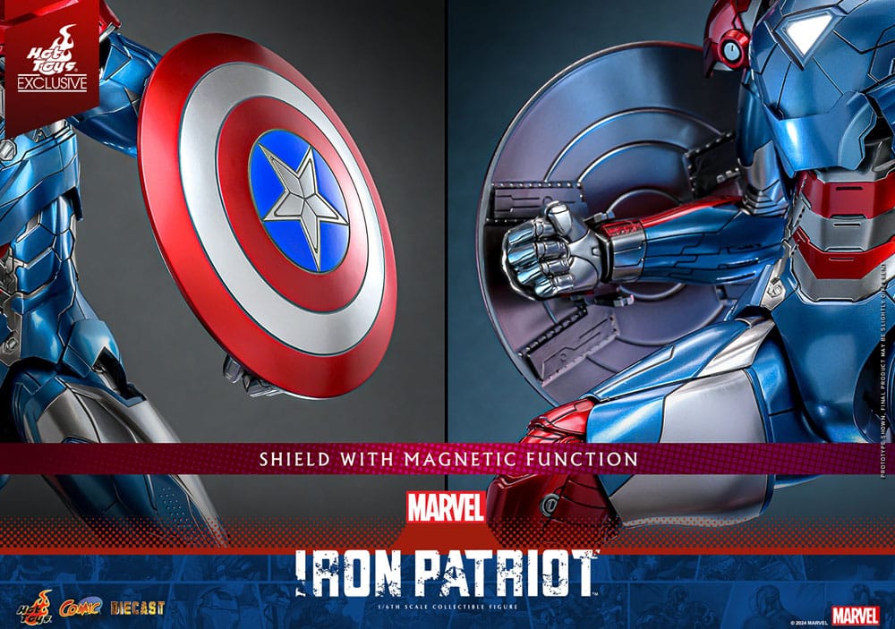 Marvel Comic Diecast Masterpiece Action Figure 1/6 Iron Patriot Hot Toys Exclusive 32 cm - Image 18