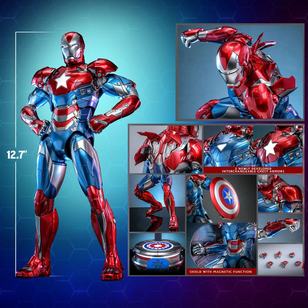 Marvel Comic Diecast Masterpiece Action Figure 1/6 Iron Patriot Hot Toys Exclusive 32 cm - Image 20
