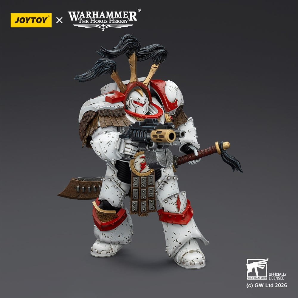 Warhammer 40,000 Action Figure White Scars Legion Praetor in Cataphractii Terminator Armour with Cyber Hawk Chogorian sword and combi-melta 14 cm - Image 4