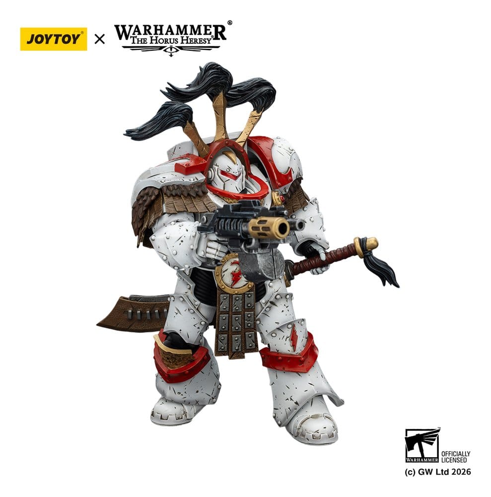Warhammer 40,000 Action Figure White Scars Legion Praetor in Cataphractii Terminator Armour with Cyber Hawk Chogorian sword and combi-melta 14 cm - Image 8