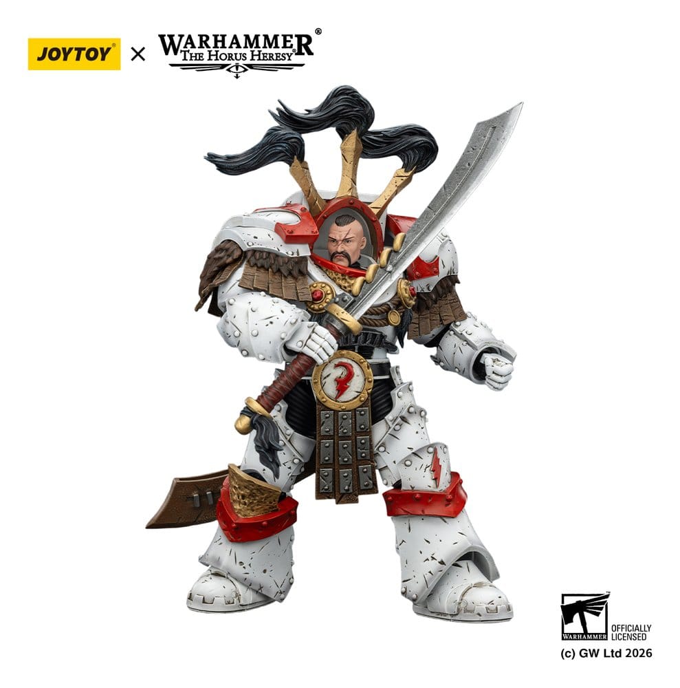 Warhammer 40,000 Action Figure White Scars Legion Praetor in Cataphractii Terminator Armour with Cyber Hawk Chogorian sword and combi-melta 14 cm - Image 9