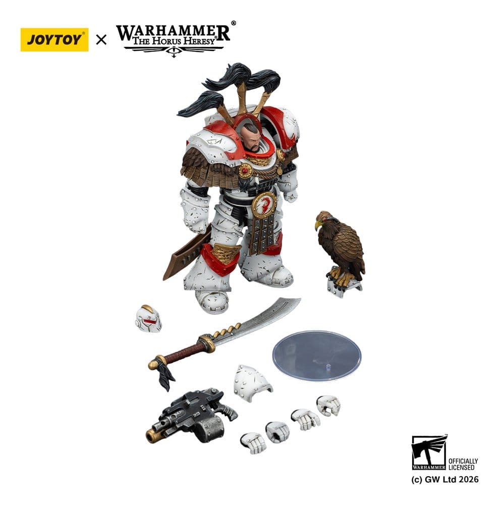 Warhammer 40,000 Action Figure White Scars Legion Praetor in Cataphractii Terminator Armour with Cyber Hawk Chogorian sword and combi-melta 14 cm - Image 10