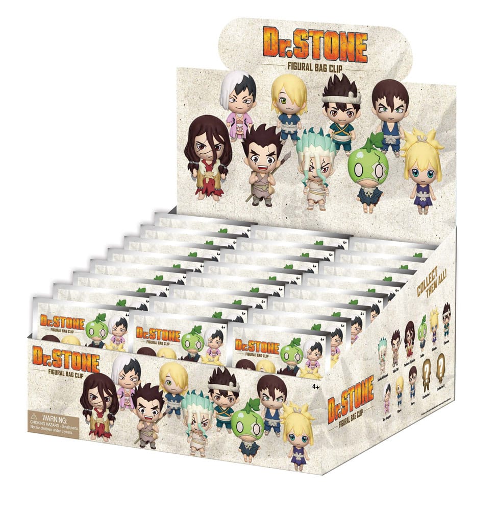 Dr. Stone 3D PVC Bag Clips Series 1 Display (24) - Image 2