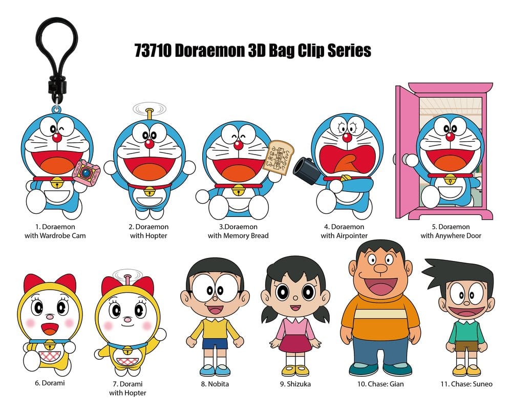 Doraemon 3D Foam Bag Clips Serie 1 Display (24) - Image 2