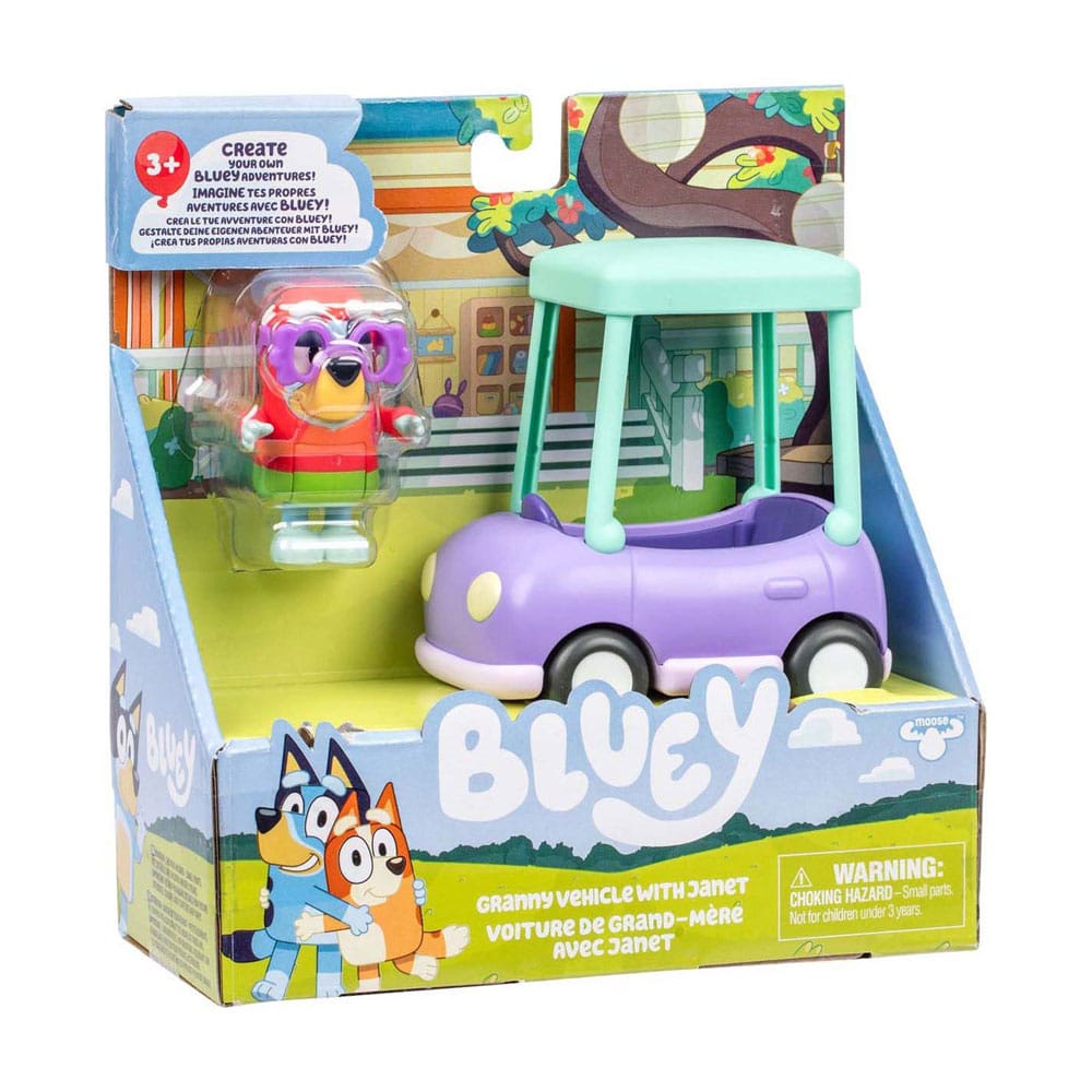 Bluey Mini Figure Playset Janet & Granny Car - Image 2