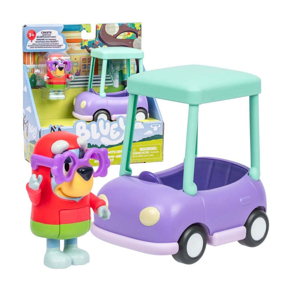 Bluey Mini Figure Playset Janet & Granny Car - Image 4