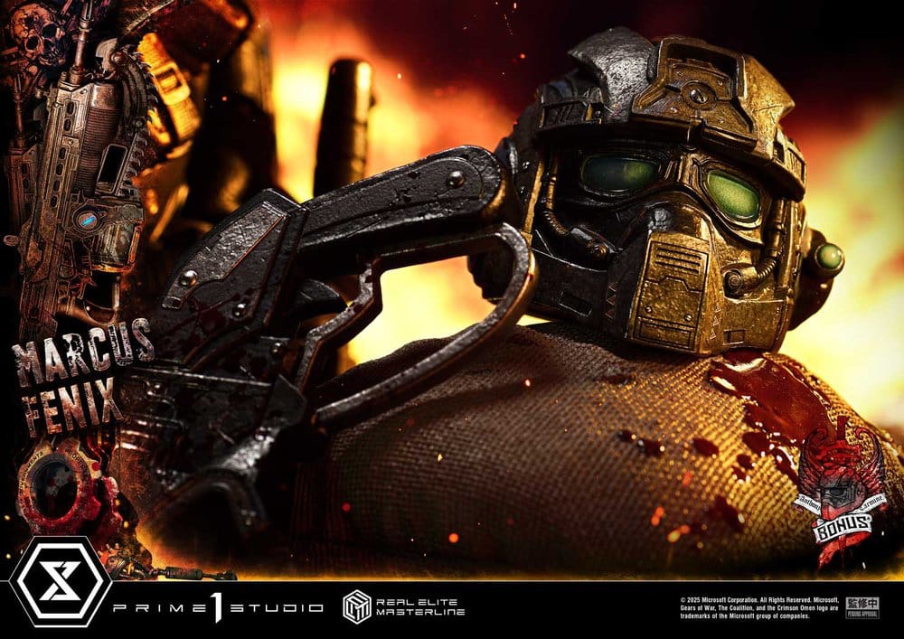 Gears of War: Reloaded Real Elite Masterline Series Statue 1/3 Marcus Fenix Ultimate Bonus Version 97 cm - Image 6