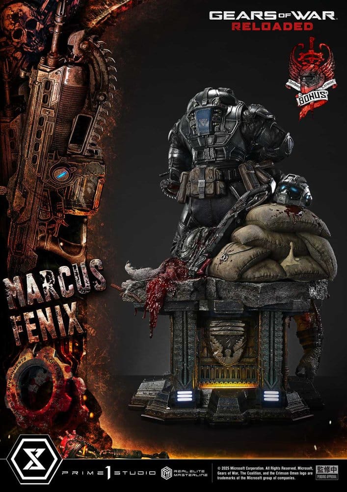 Gears of War: Reloaded Real Elite Masterline Series Statue 1/3 Marcus Fenix Ultimate Bonus Version 97 cm - Image 7