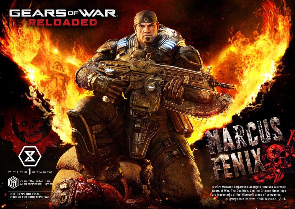 Gears of War: Reloaded Real Elite Masterline Series Statue 1/3 Marcus Fenix Ultimate Bonus Version 97 cm - Image 9