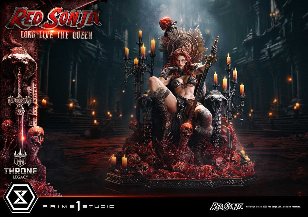 Red Sonja Throne Legacy Collection Statue Statue 1/3 Red Sonja: Long Live the Queen 77 cm - Image 3
