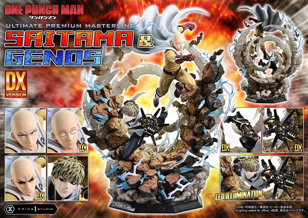 One-Punch Man Premium Masterline Series Statue 1/4 Saitama & Genos Deluxe Version 73 cm - Image 8