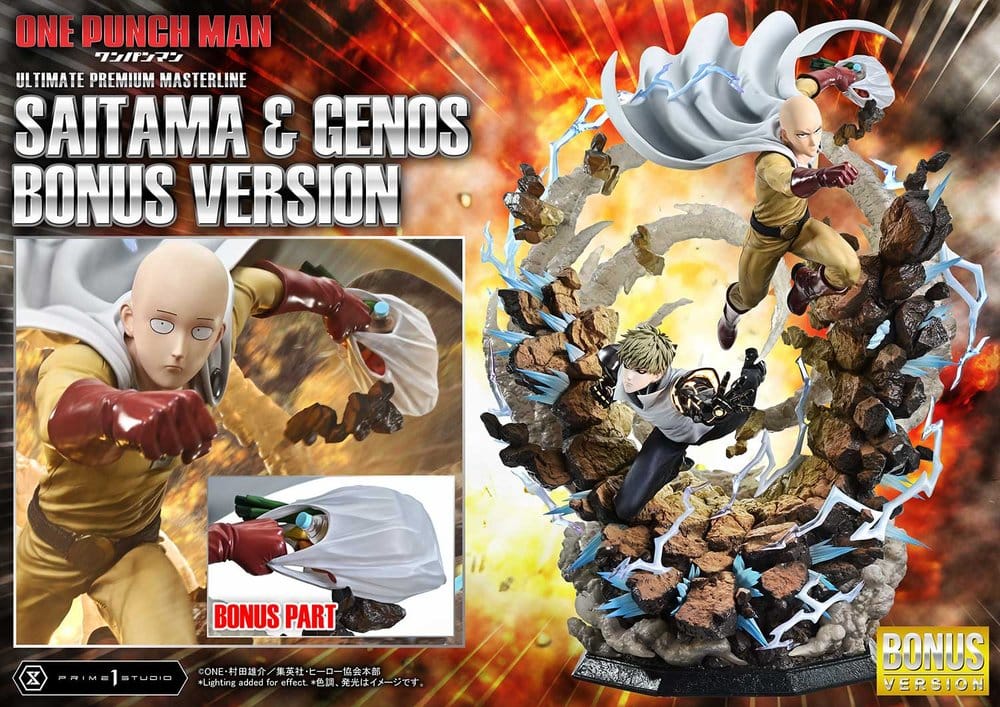 One-Punch Man Premium Masterline Series Statue 1/4 Saitama & Genos DX Bonus Version 73 cm - Image 2