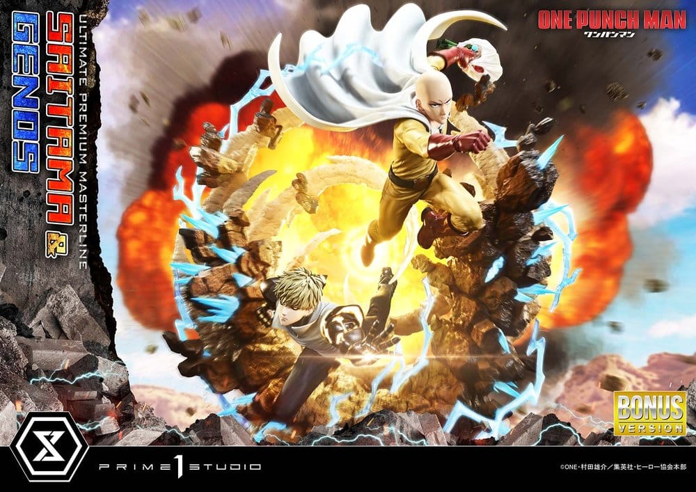 One-Punch Man Premium Masterline Series Statue 1/4 Saitama & Genos DX Bonus Version 73 cm - Image 3