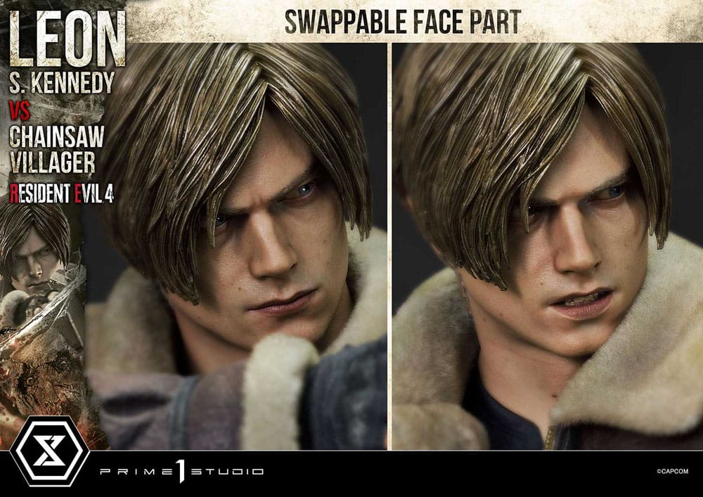 Resident Evil 4 Ultimate Premium Masterline Series Statue 1/4 Leon S. Kennedy vs. Chainsaw Villager Bonus Ver. 76 cm - Image 12