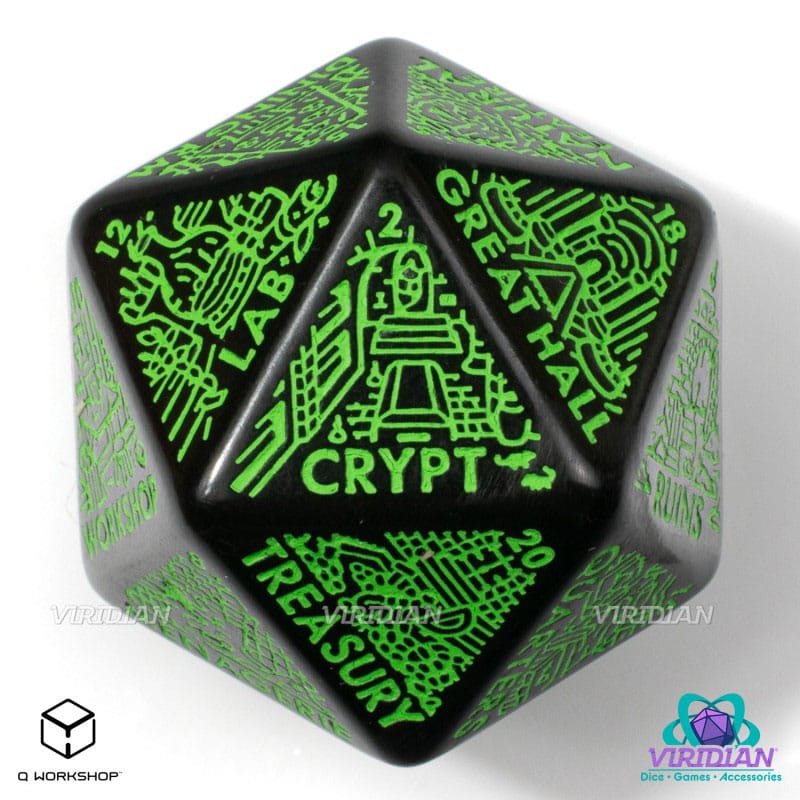Viridian Jumbo Dice Dungeon Room Generator D20 Black - Image 3