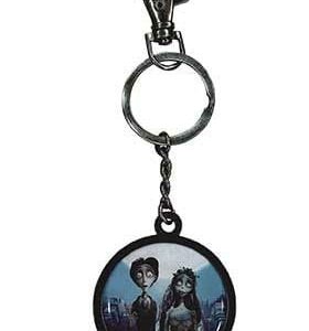 Corpse Bride Metal Keychain Couple & Logo 7 cm