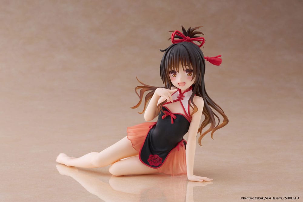 To Love-Ru Darkness PVC Statue Desktop Cute Figure Mikan Yuki Chinese Dress Ver. 13 cm