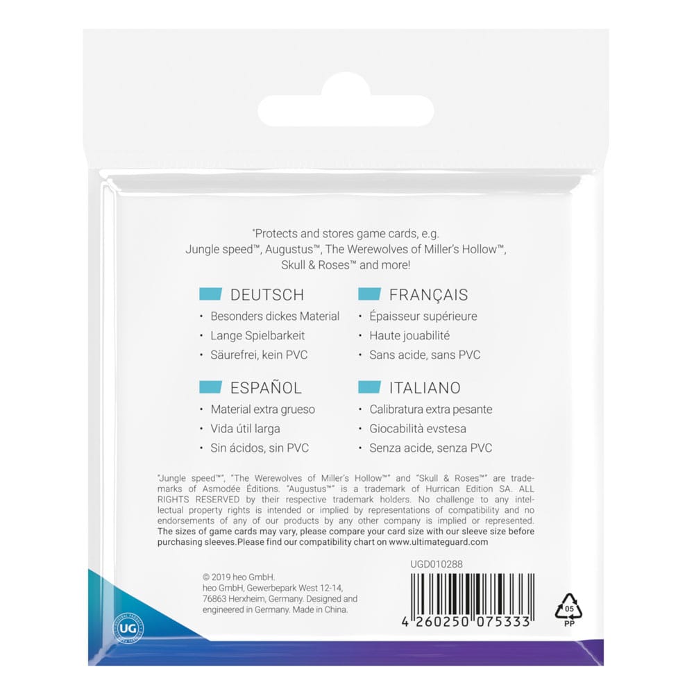 Ultimate Guard Premium Soft Sleeves for Board Game Cards Big Square (50) - Image 4