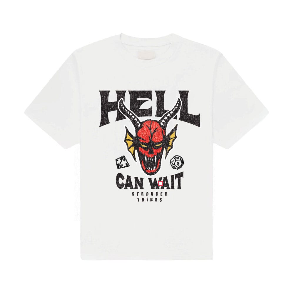 Stranger Things T-Shirt Hell Can Wait (white) Size XL