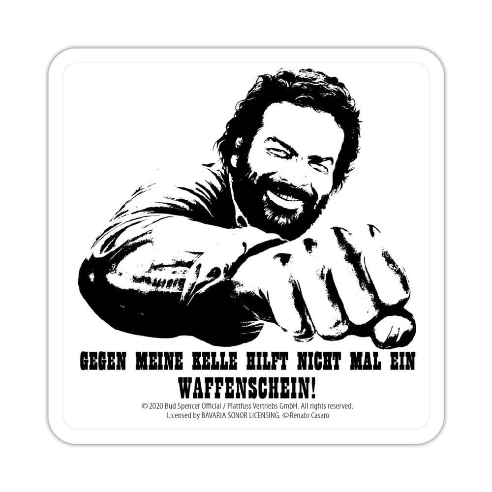 Bud Spencer Tin coasters Kelle 10 x 10 cm