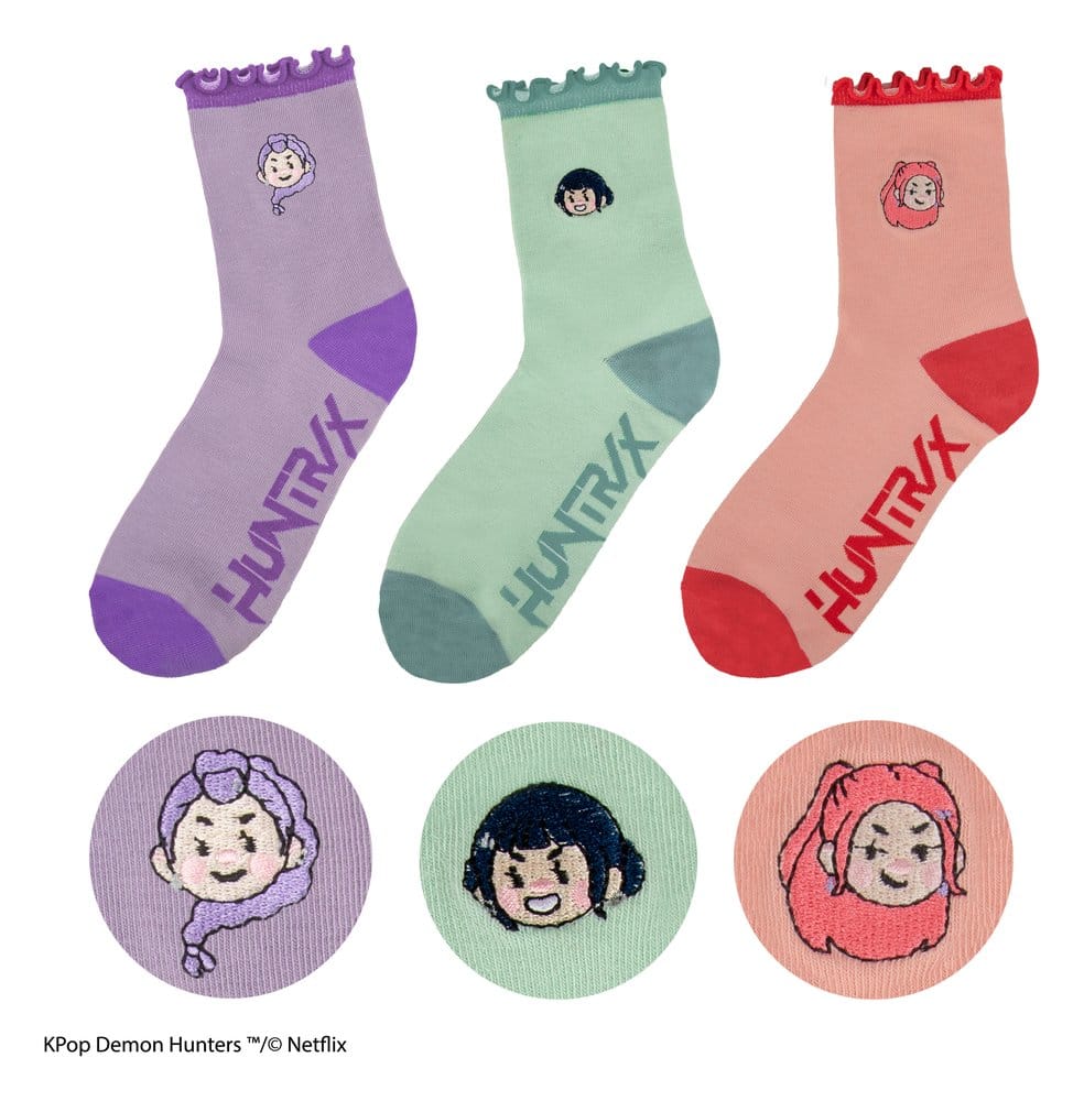 KPop Demon Hunters Socks Set of 3 HUNTR/X