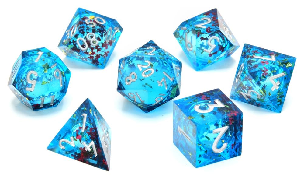 CritStones Liquid Core Dice Set Mermaid's Maelstrom (7)