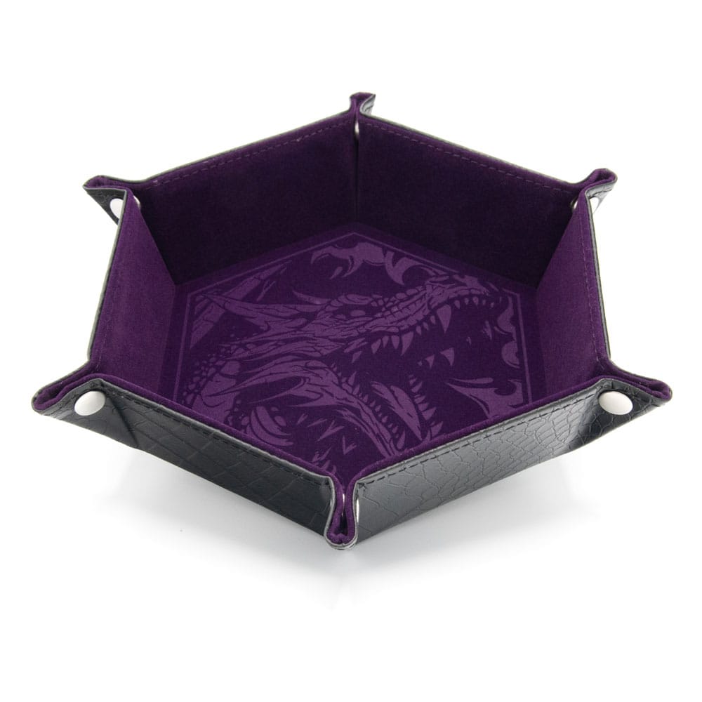 CritStones Folding Dice Tray Dragon Skin Edition Purple
