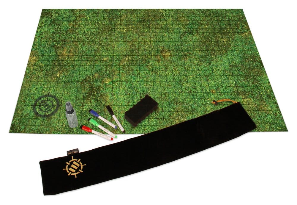 Enhance Tabletop Grid Mat Campaign Kit DnD green