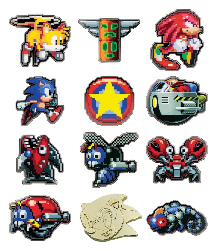 Sonic The Hedgehog Mystery Pin Badges Blind Box Display (12)