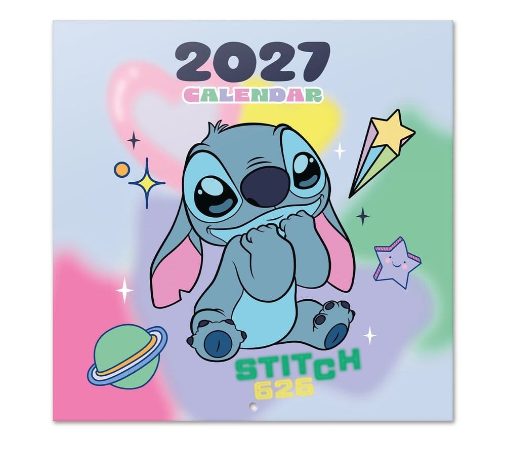 Disney Stitch 2027 Wall Calendar 30 x 30 cm