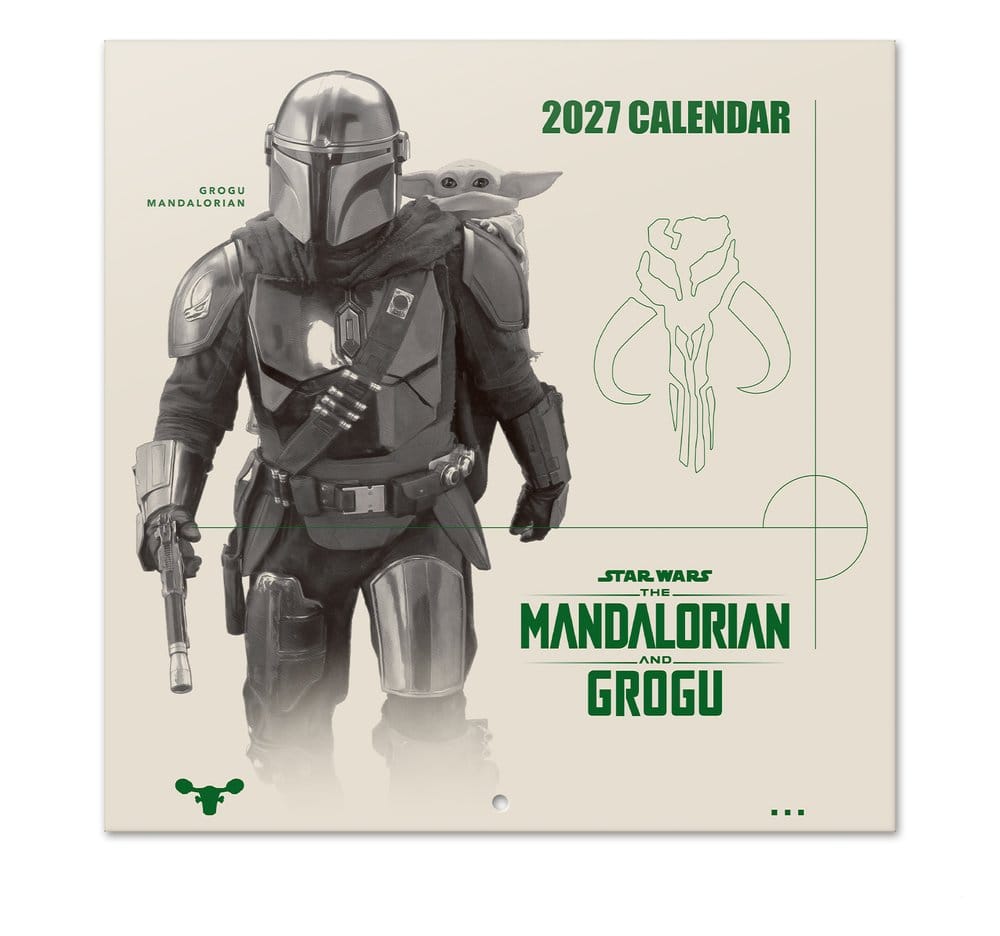 Star Wars The Mandalorian and Grogu 2027 Wall Calendar 30 x 30 cm