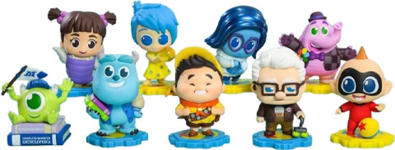 Pixar Cosbi Mini Figures 8 cm Blind Box Display (8)